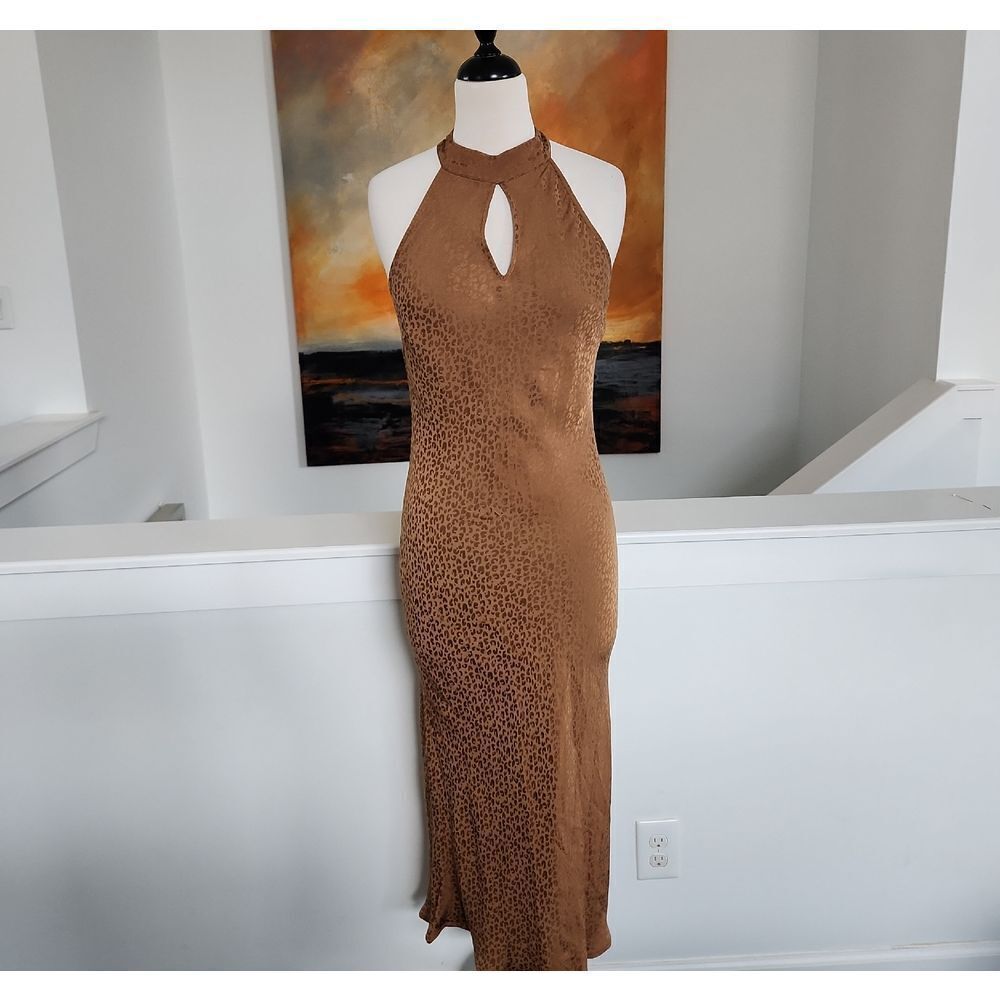 YFB Leopard Print Brown Dress Size S